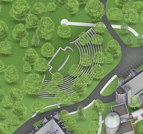Map detail of Scott Outdoor Amphitheater Facts