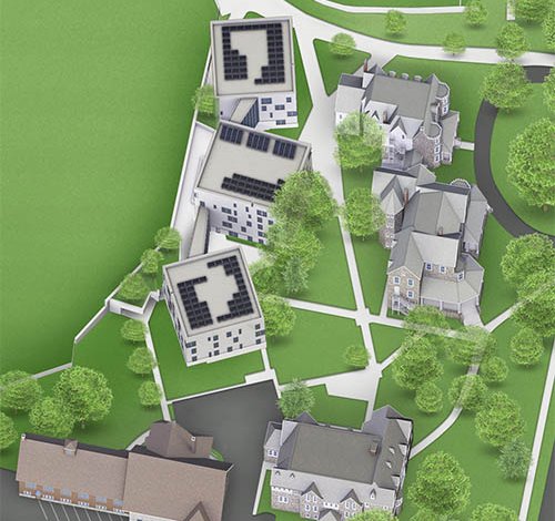 Map detail of Swarthmore residence halls