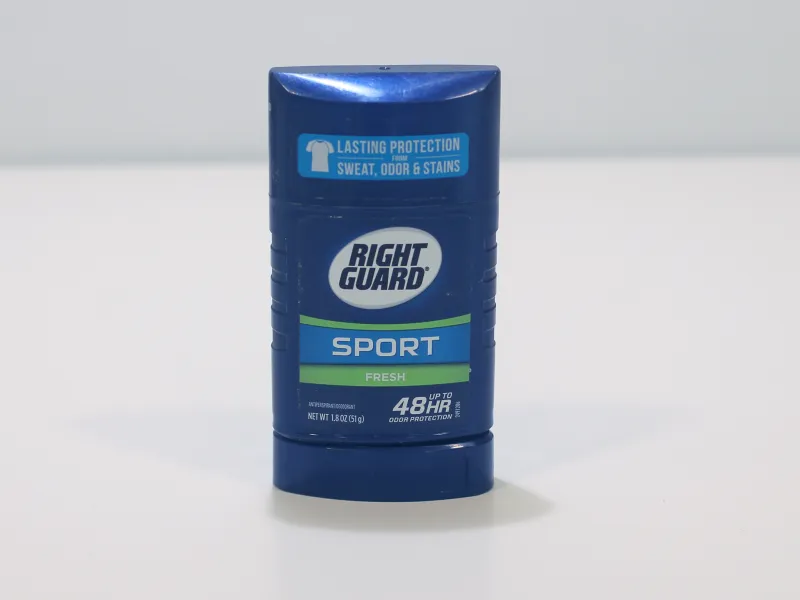 Used plastic deodorant packaging