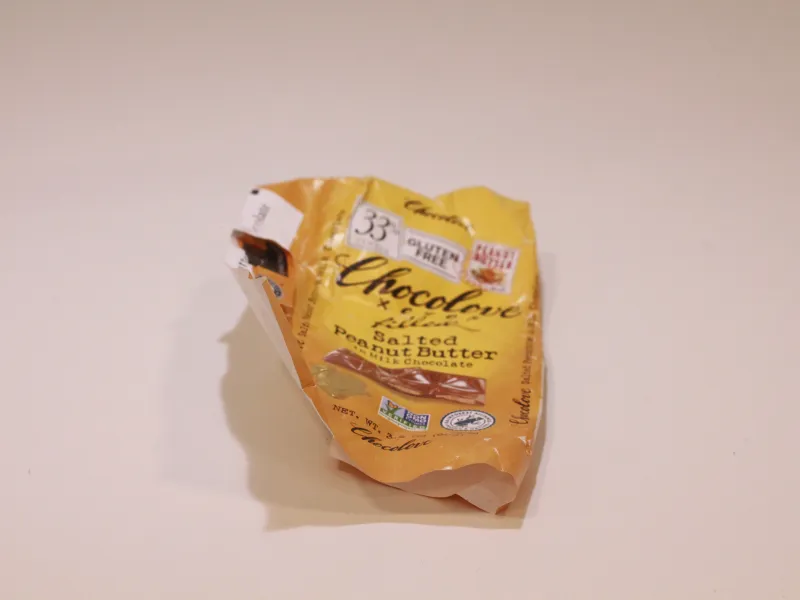 Empty candy bar wrapper