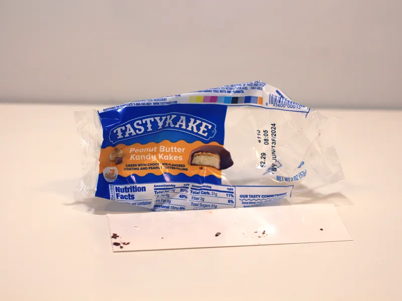 Empty Tastycake wrapper