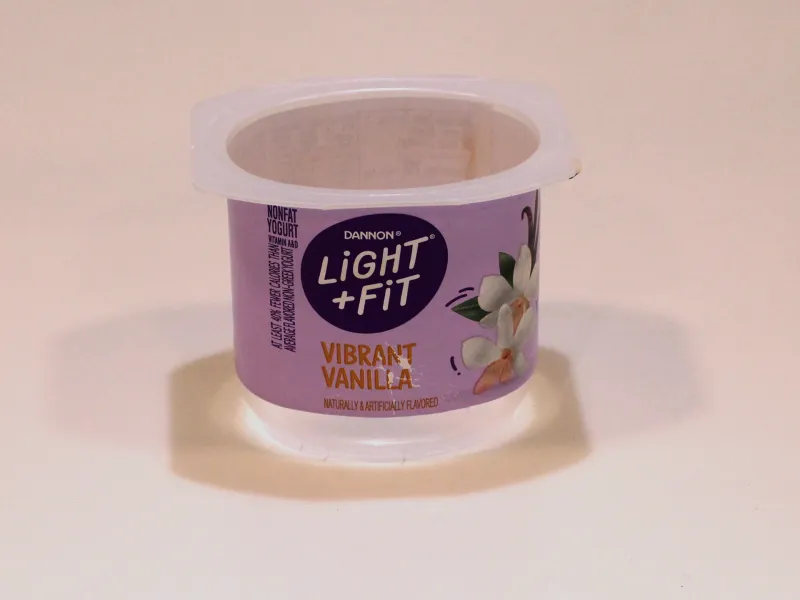empty yogurt container