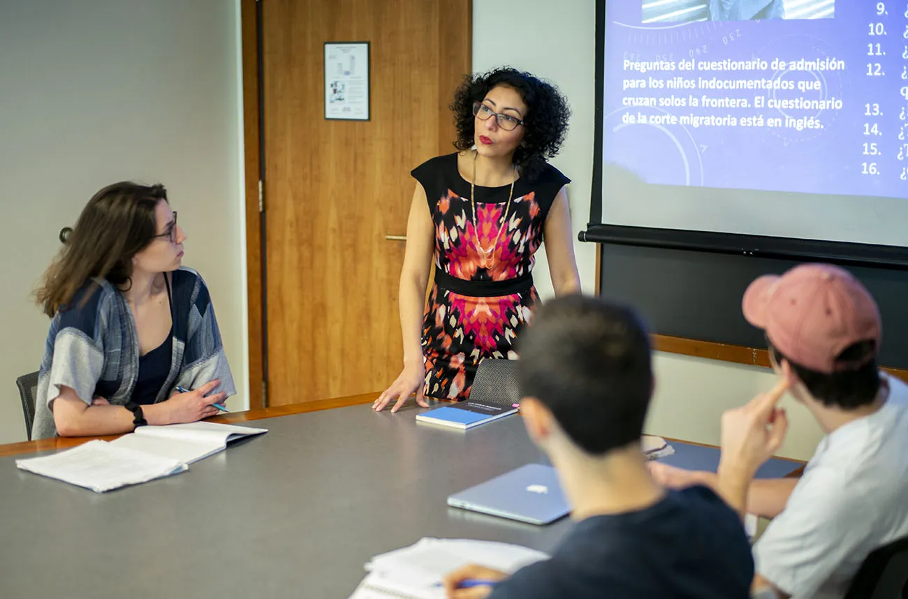 faculty member teaching a class
