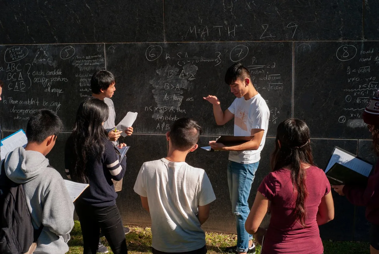 An outdoor class at Swarthmore College