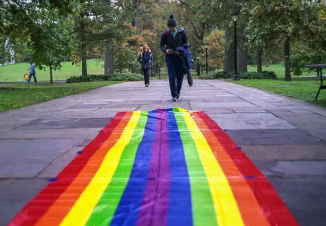 Rainbow flag on Magill Walk