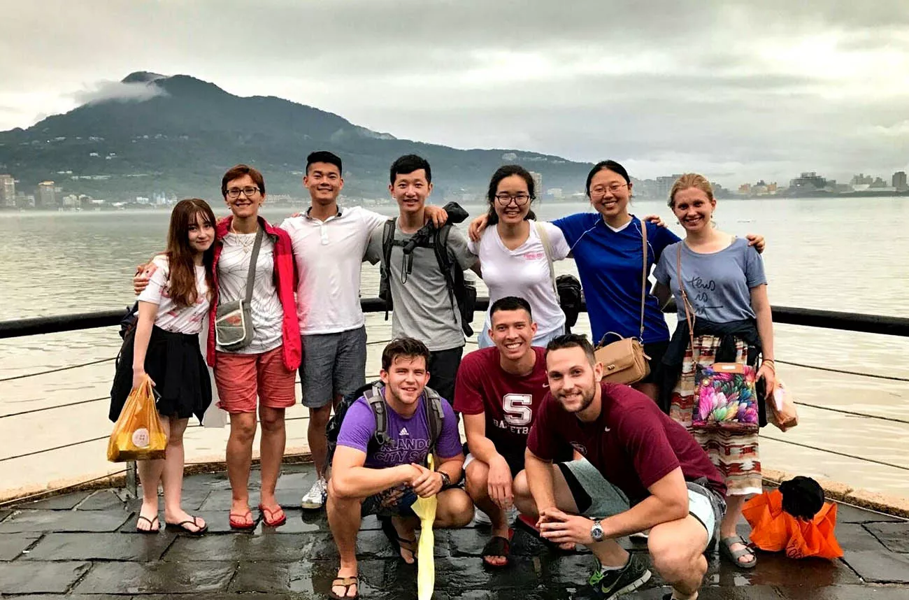 Students in Chinese class on an abroad trip
