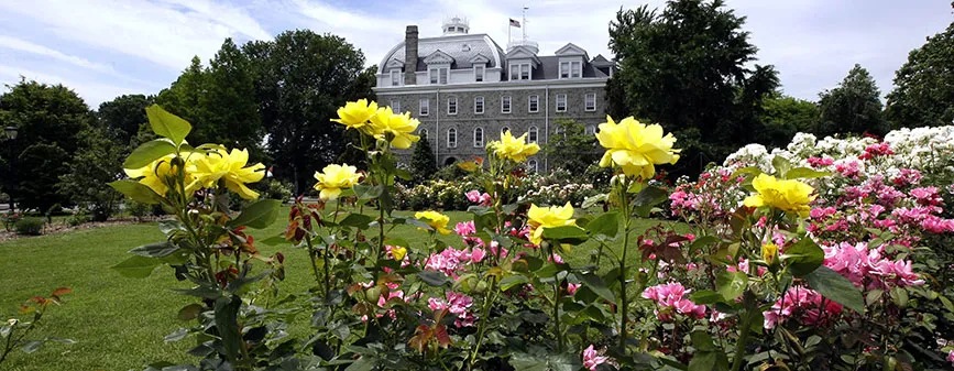 parrish hall in the springtime