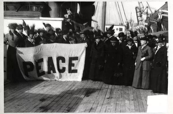 Jane Addams Peace rally