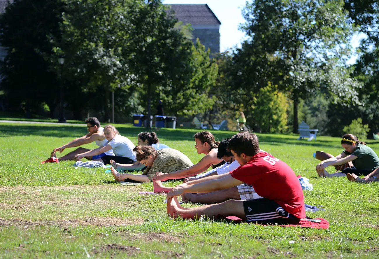 yoga on parrish beach