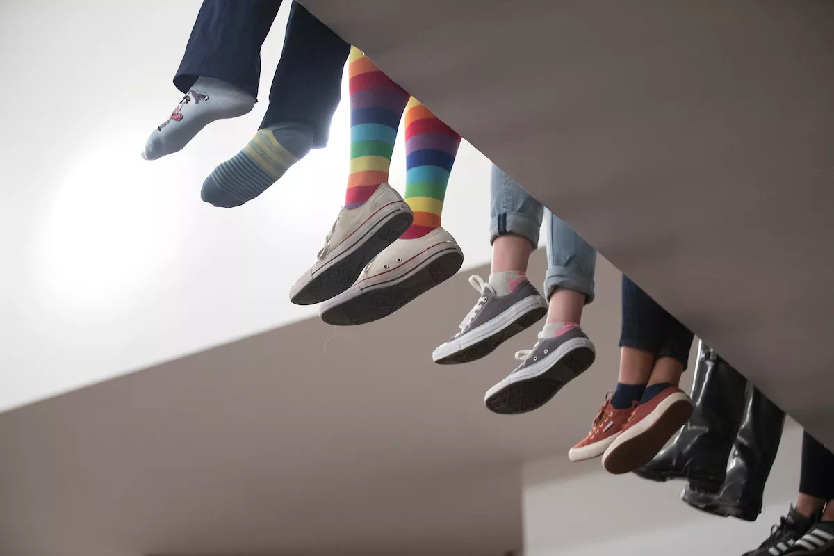 Students during orientation