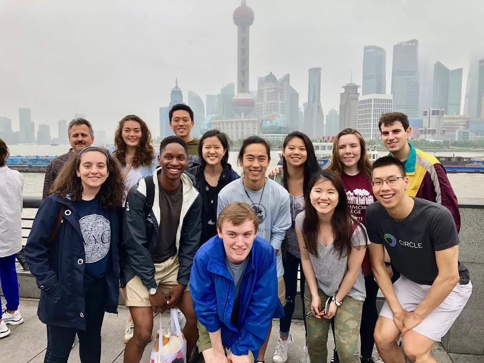 students and faculty visiting china