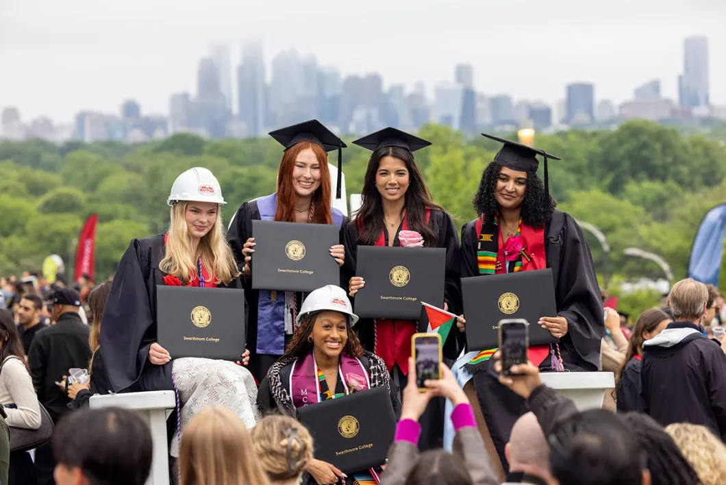 students at commencement