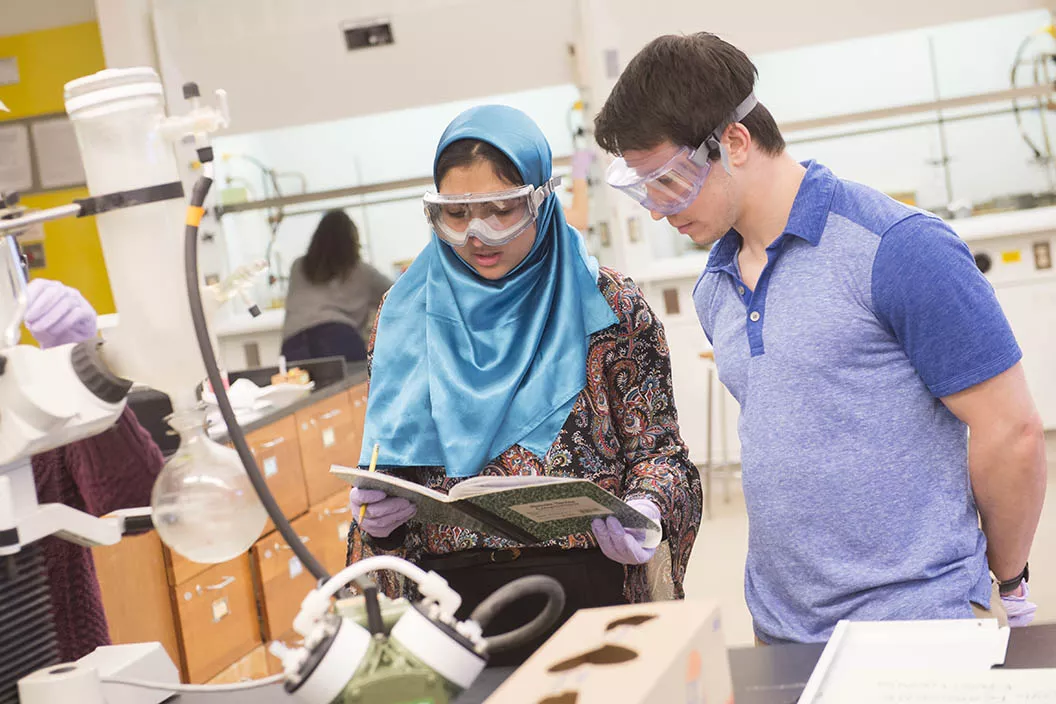 students in a lab