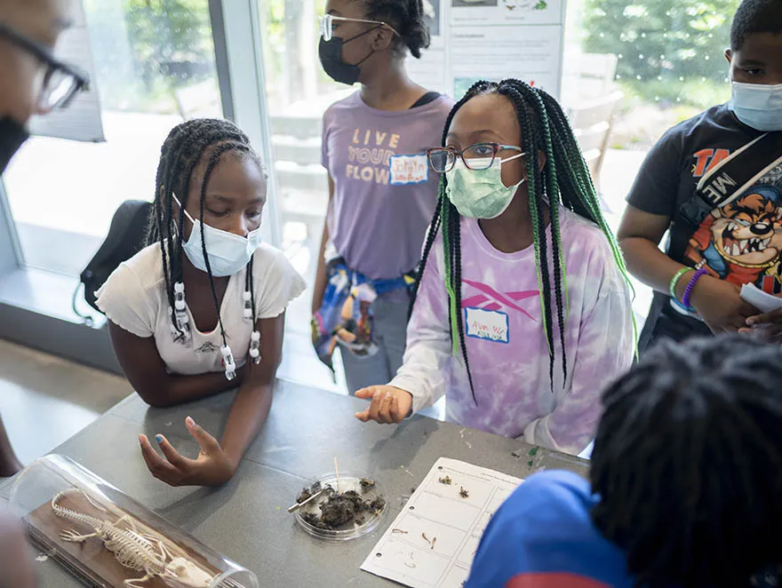 kids talking about their science projects