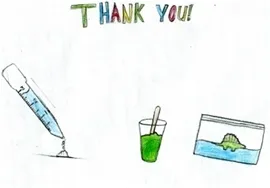 Thank You drawing from a fifth-grade student.