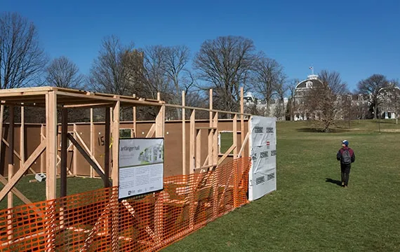 Our brand new engineering department building - only 12 x 12 