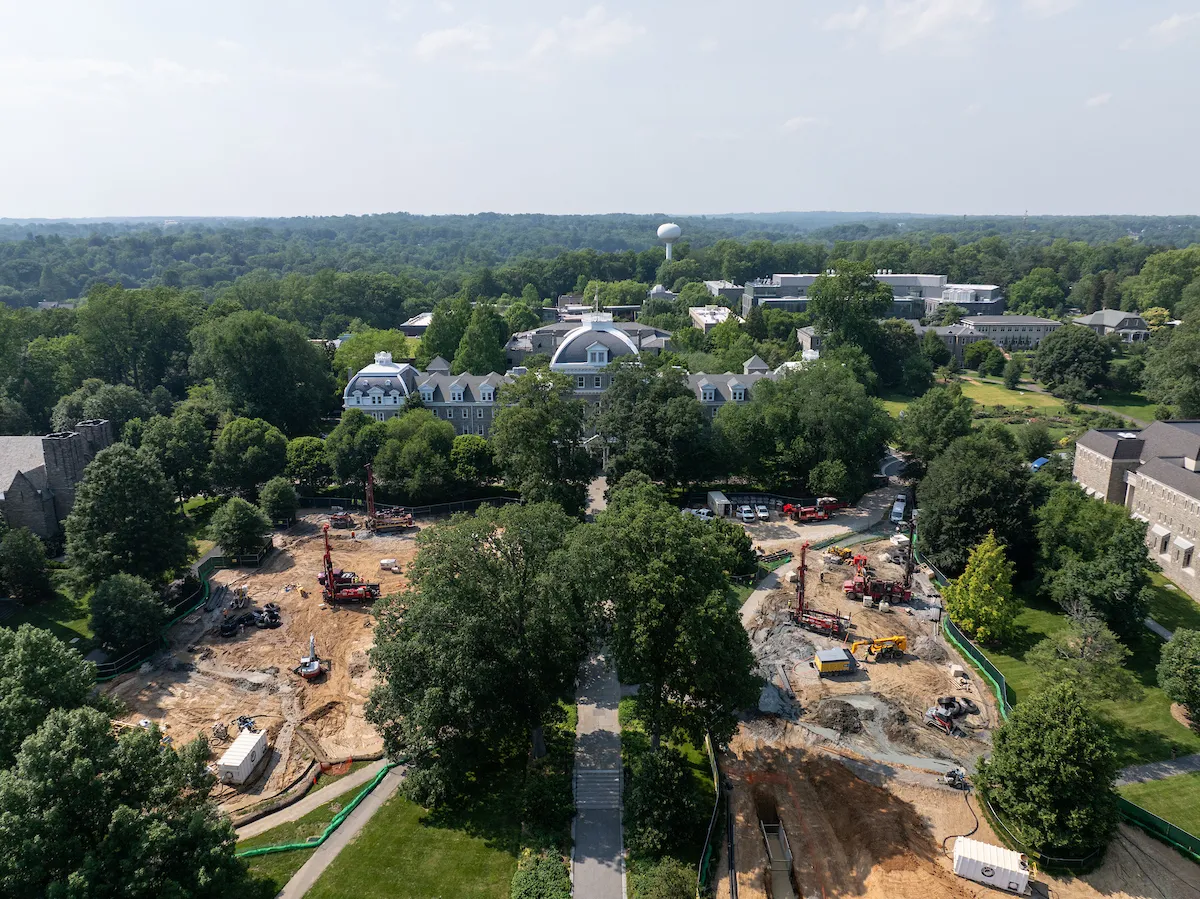 well field work on both sides of Magill walk