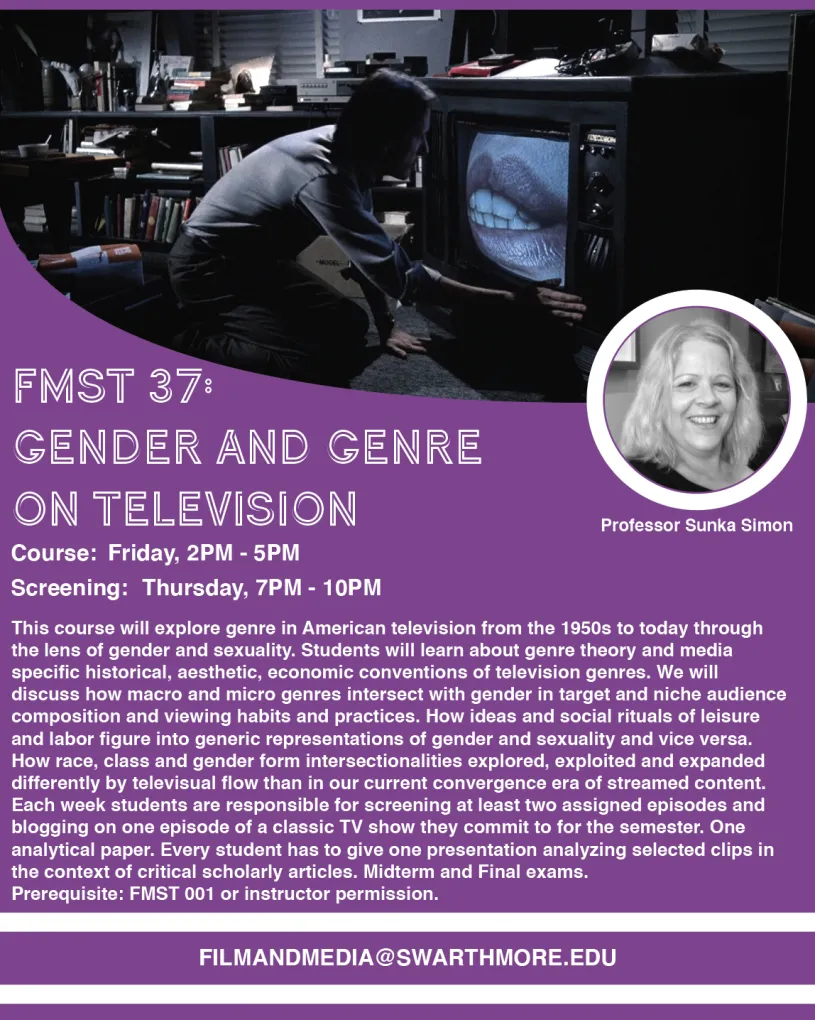 FMST 37: Gender and Genre on Television Flyer