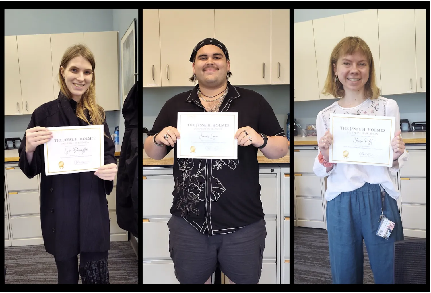 Jesse Holmes prize winners