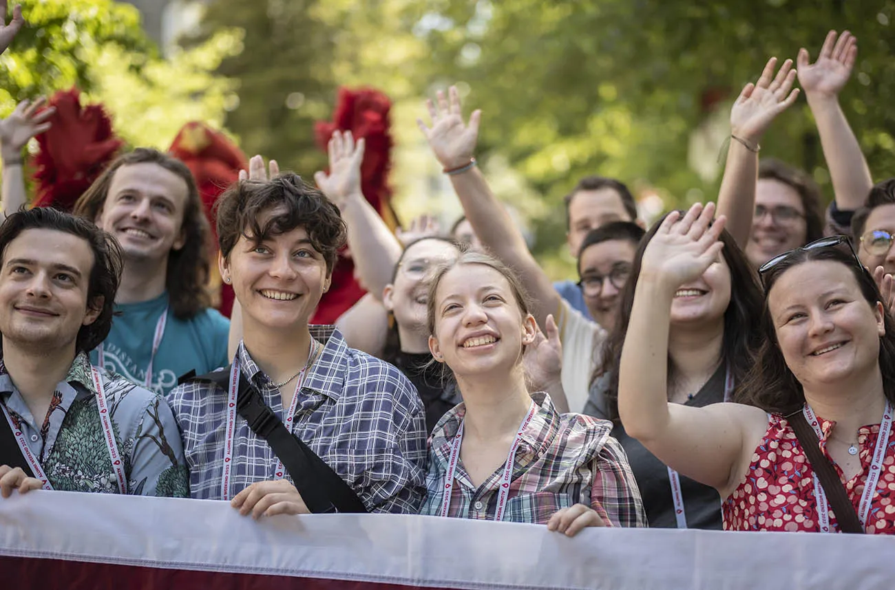 A group of alumni during the Parade of Classes