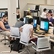 Students in the new computer lab