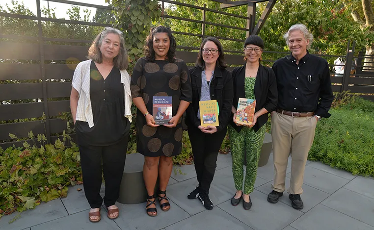Swarthmore faculty pose with published works