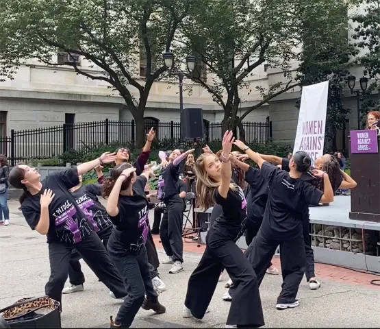 Dancers at Event to Stop Intimate Partner Violence