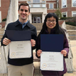 Henry Wilson '18 and Linda Lin '20 with awards