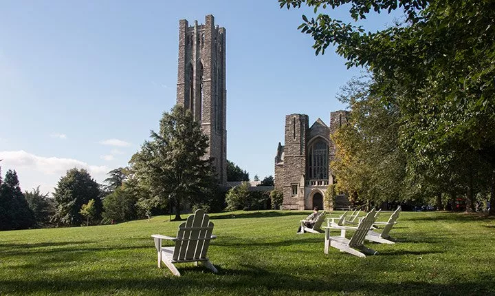 Picture of Parrish Beach with Clothier bell tower in the background