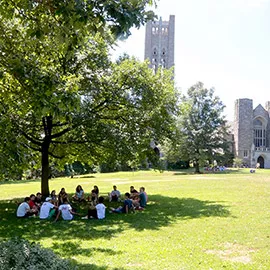 Students on Parrish Beach