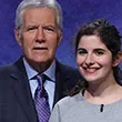 Rebecca Rosenthal '20 and Alex Trebek