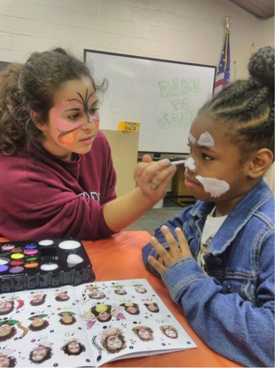 student face painting