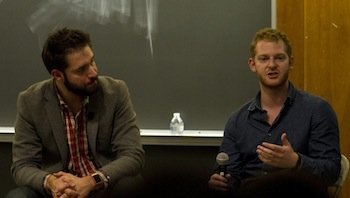 Reddit co-founder Alexis Ohanian (left) with Prizeo co-founder Bryan Baum '11
