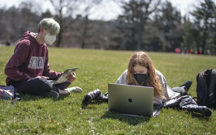 studying on campus