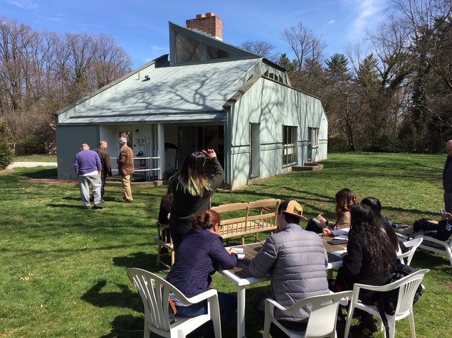 Study group for Studio Architecture at the Canna Venturi class trip.