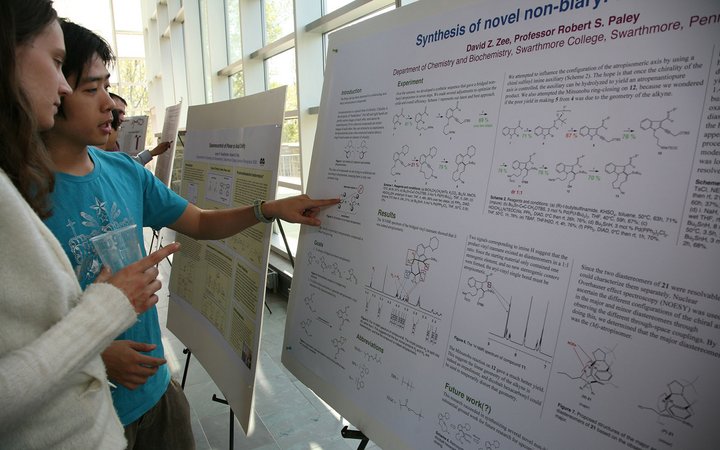 student at poster session