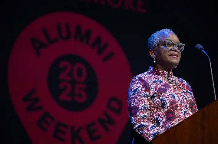 Val Smith at podium