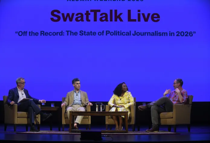 In-person SwatTalk featuring Eva McKend ’11, former CNN national politics reporter; Mattathias Schwartz ’01, legal affairs correspondent for The New York Times; and Jason Zengerle ’96, staff writer for The New Yorker.