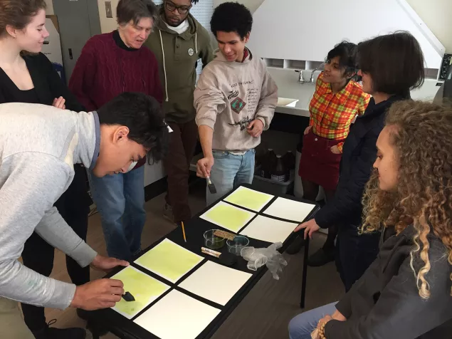 Photography III: Alternative Processes gets a visit from visiting artist Sarah Van Keuren