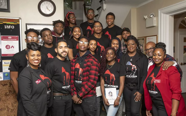 Group shot with guest speaker