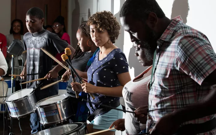 Students performing