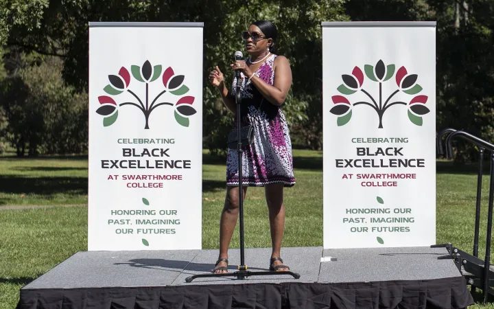 Sharon Pierce at microphone