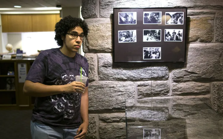 BCC exhibit presentation in McCabe Library