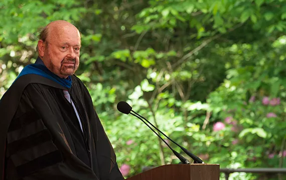 Hans Oberdiek, the baccalaureate speaker