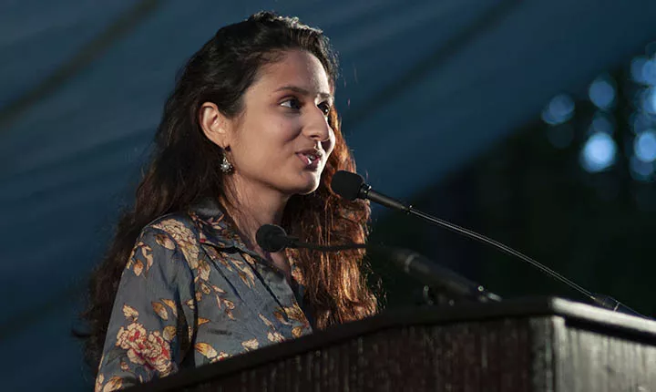 Shruti Pal '18 speaks at Last Collection