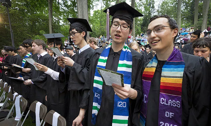 Students at Baccalaureate.
