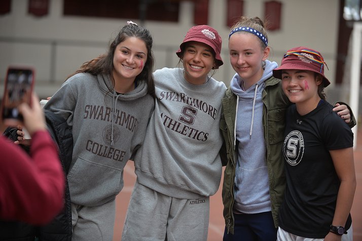 Students wear Swarthmore clothes