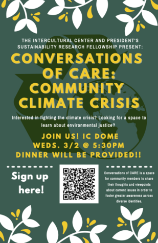 conversations of care community climate crisis flyer