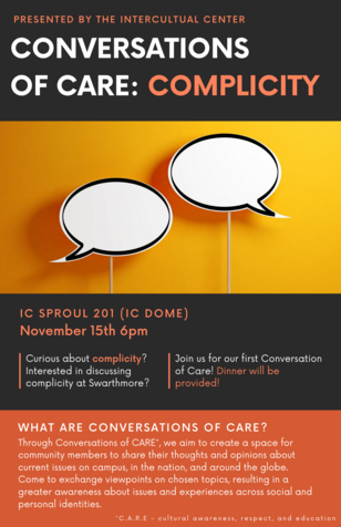 flyer advertising Conversations of CARE event with the theme 