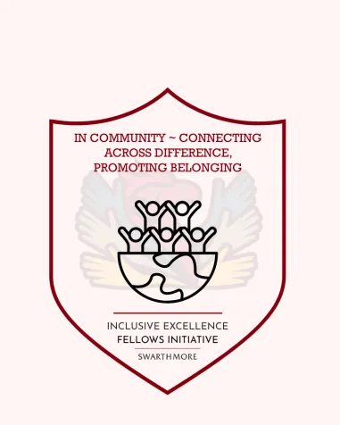 Shield shaped logo for "In Community - Connecting Across Difference, Promoting Belonging."